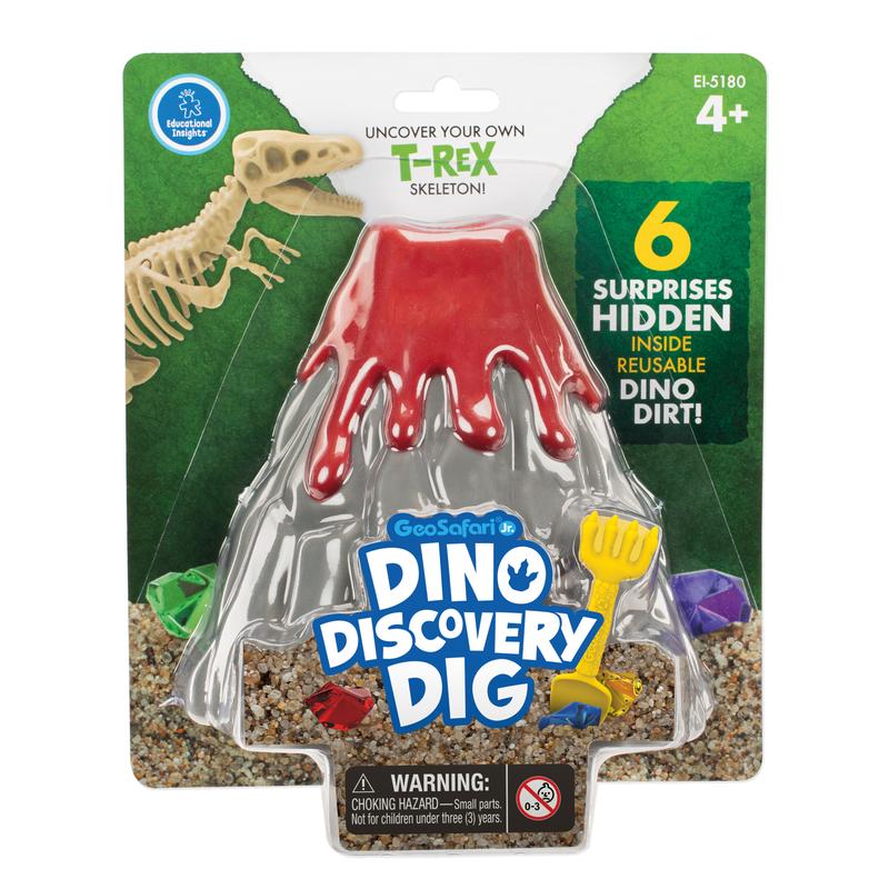 Educational Insights GeoSafari Jr. Dinosaur Discovery Dig T-Rex Fossil Kit, Science Toy, Game for Boys & Girls, Ages 4+