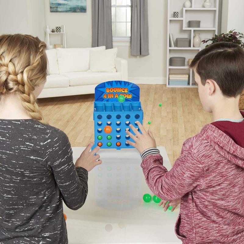 Bounce Balls Shots Game, 4 In a Row Ball Bounce Game, Connect Four Jumping Ball Game, Bounce Ball Game Family Party Games, Funny Ball Tabletop Game Toys