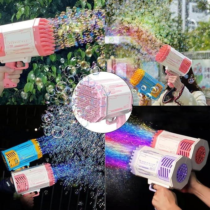 Children's Bubble Machine, Rocket Bubble Machine,2024 Popular 69 Hole Bubble Machine, Colorful Bubble Toys, Bubble Maker Toys For Party Wedding Birthday Gift bubbly  blaster