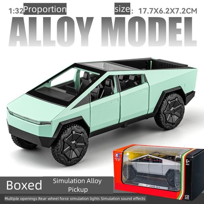 Tesla Cybertruck Diecast Alloy Model,1:32 Scale, Realistic & DetailedCollectible Car, Perfect Display Piecefor Tesla Lovers, Great Gift for AllAges