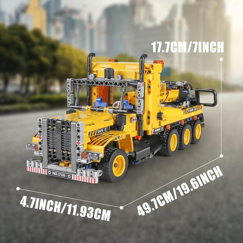 Mould King 17011 Heavy-Duty Tow Truck Building Toy Set, Technology MOC Road Trailers Building Gift Toy for Kids Age 8+ (1,250 Pieces)