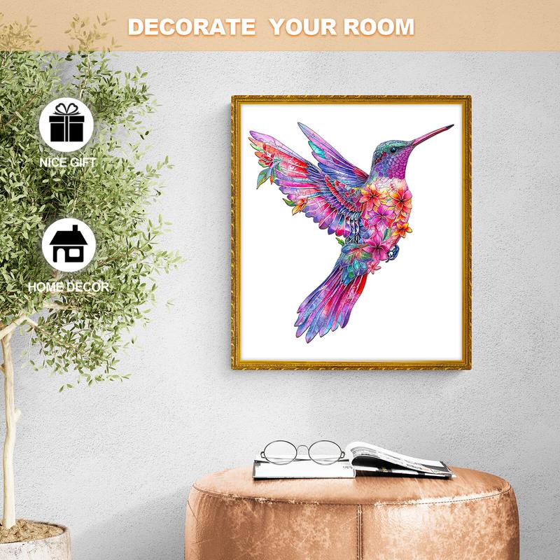 Hummingbird-3 Wooden Jigsaw Puzzle for Kids and Adults