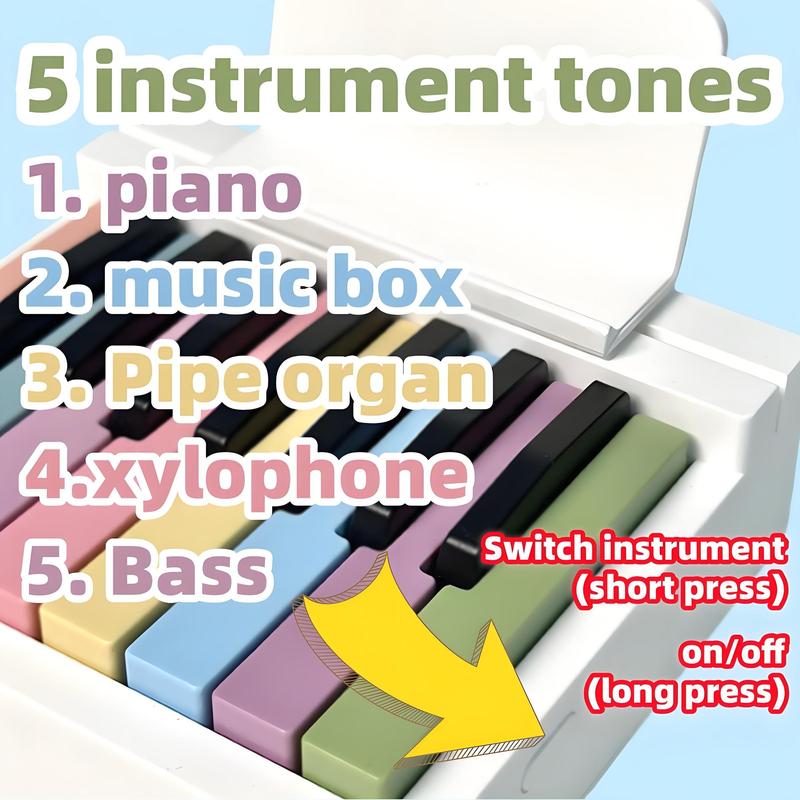 Playable Mini Piano Calendar, 1 Set Rechargeable 15 Key Piano Table Calendar with Simplified Sheet Music,creative Gift, Birthday Gifts for Women, Wedding Gift, Gifts for Women, Gifts for Girlfriend, Christmas, Christmas Gift