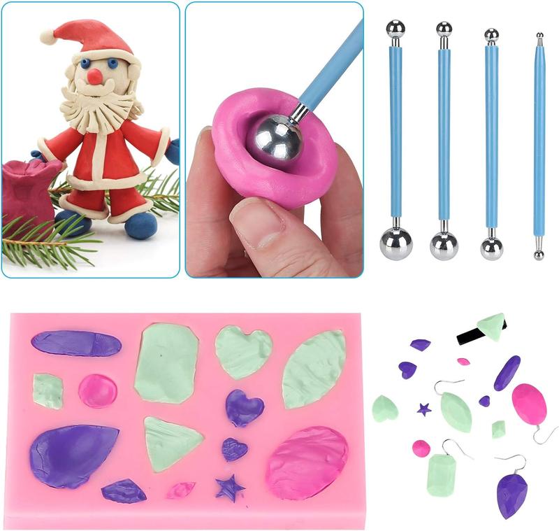 CiaraQ Polymer Clay-Oven Baked Modeling Clay with Sculpting Tools, 60 Colors, Gift Set for children