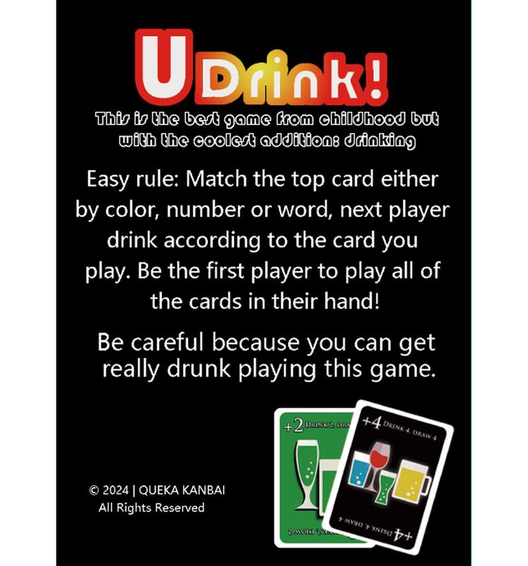 UDRINK! - The Drinking Game Cards for Adults, Fun & Easy Games for Adult Game Nights - Couple Games, Bachelorette Party Games to Get Buzzed Easily - 2024 New Edition -