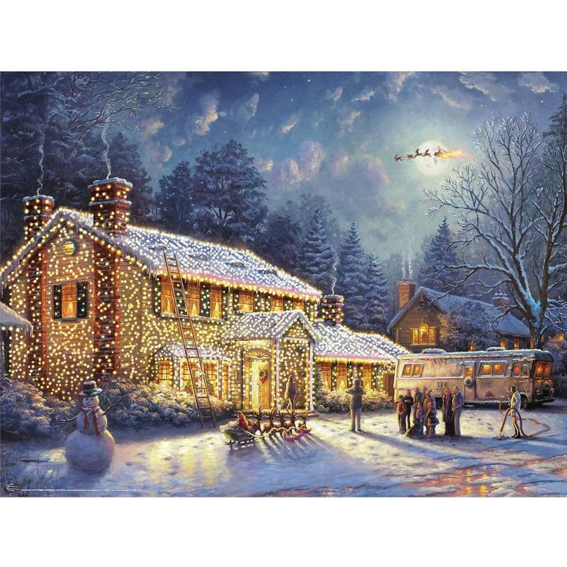 Thomas Kinkade - Holiday Movies - National Lampoons Xmas Vacation - 300 Piece Jigsaw Puzzle