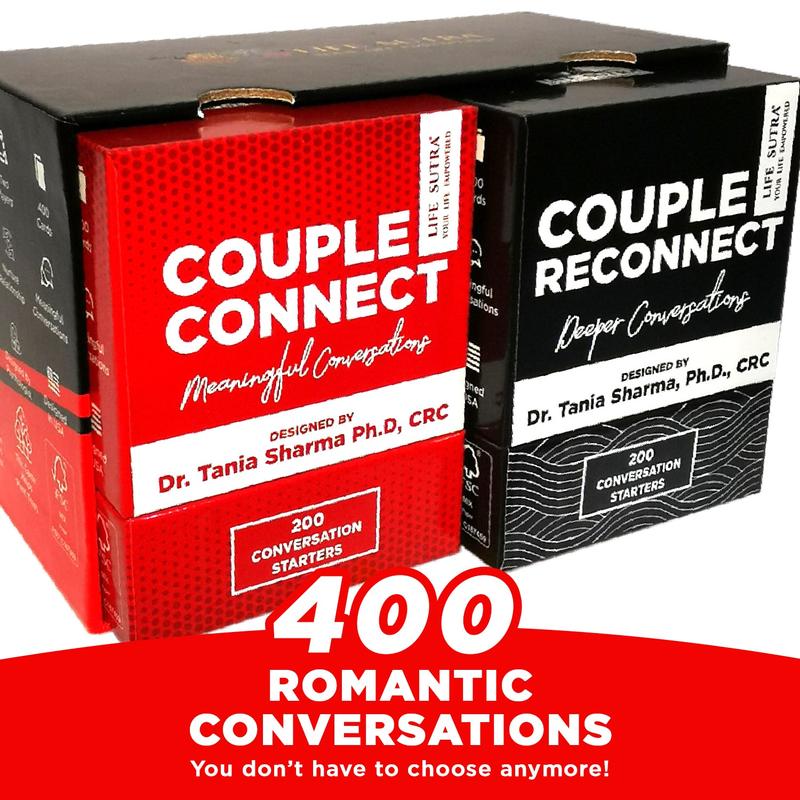 Romantic Conversation Game for Couples - 400 Conversation Starters and Activities cards