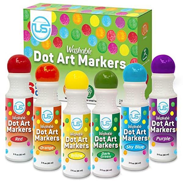 Dot Markers, Dot Markers for Toddlers, Dot Art, Dot Paints Washable for Kids, Bingo Daubers, Washable Dot Markers Toddler Arts and Crafts, Kindergarten Classroom Must Haves