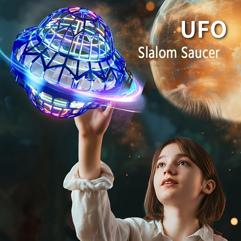 2024 Flying Ball Flying Saucer Toy, Upgraded Cosmic UFO Spaceship, Hand Operated Boomerang Hovering Ball, LED Lights Flying Spinning Mini Drone, Fantastic Cool Toys Christmas Gift For Boys and Girls flying  ball