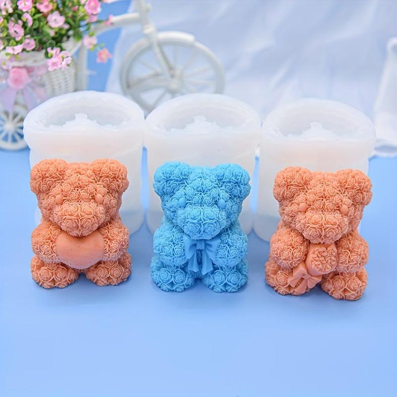 Bear Shaped Silicone Candle Mold, DIY Candle Making Mold, Candle Making Tool for Home Decor