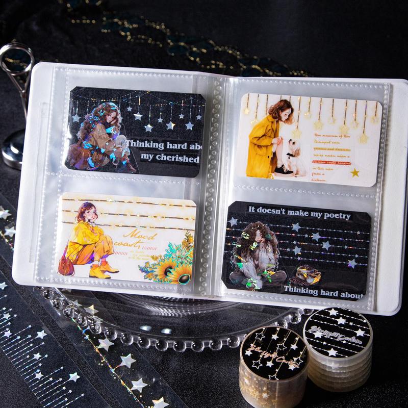 Starry Sky Themed Washi Tape, 6 Counts set DIY Decorative Tape, Scrapbooking & Stamping Supplies for Home School Office