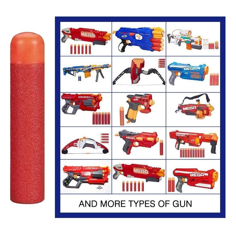 Mega Dart Refill Pack 60 Pcs 9.5cm Compatible with Nerf Mega Guns, Universal Mega Pack Refill Bullets, Premium Red Foam Darts for N-Strike Mega Series Blasters Toy Gun