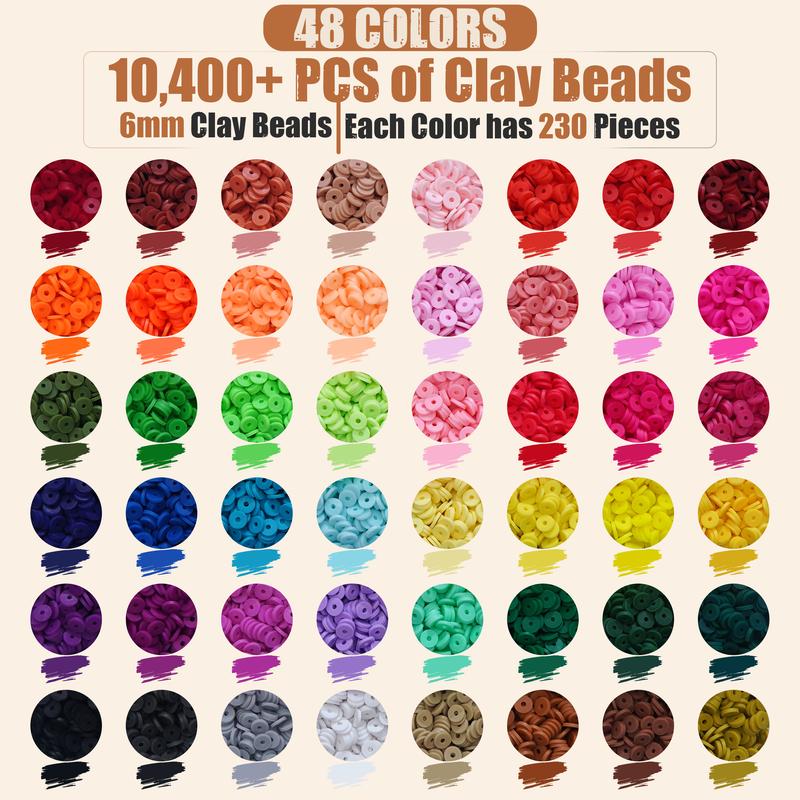 11,000 PCS Clay Beads Bracelet Making Kit with Charm Kits and Accessories