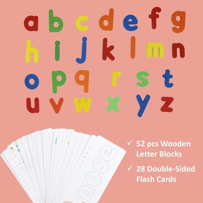 See and Spell Learning Toys, CVC Word Builders with Sight Words Flash Cards, Educational Toys Boys Girls - Gifts for Kids