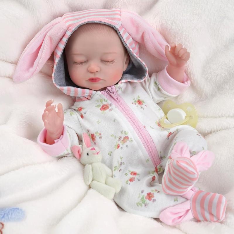 BABESIDE Lifelike Reborn Baby Dolls Beta- 12-Inch Baby Soft Body Realistic-Newborn Baby Dolls Full Vinyl Body Poseable Real Life Baby Dolls Girl Gift Box for Kids Age 3+