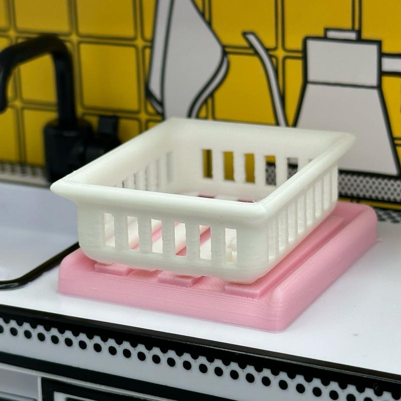 3D Printed Dish Drying Rack for Miniverse or Dollhouse