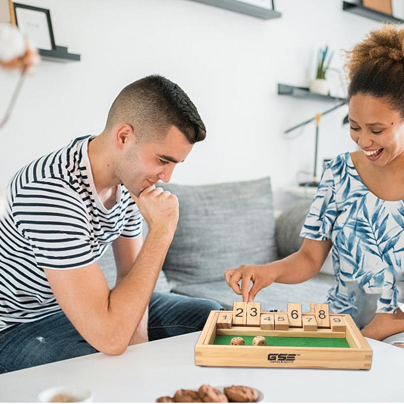 9 Numbers Shut The Box Board Game, Pub Board Dice Game