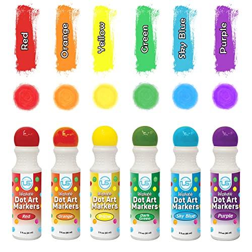 Dot Markers, Dot Markers for Toddlers, Dot Art, Dot Paints Washable for Kids, Bingo Daubers, Washable Dot Markers Toddler Arts and Crafts, Kindergarten Classroom Must Haves