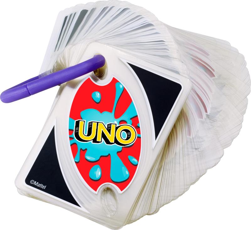 Mattel Games ​UNO Splash Card Game for Outdoor Camping, Travel and Family Night With Water-Resistent Plastic Cards