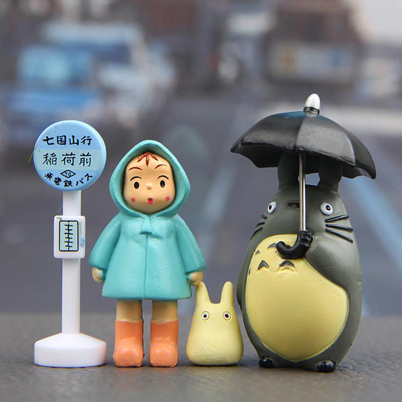 4pcs lot 3-5cm Anime My Neighbor Totoro Action Figure Toy Hayao Miyazaki  Gift