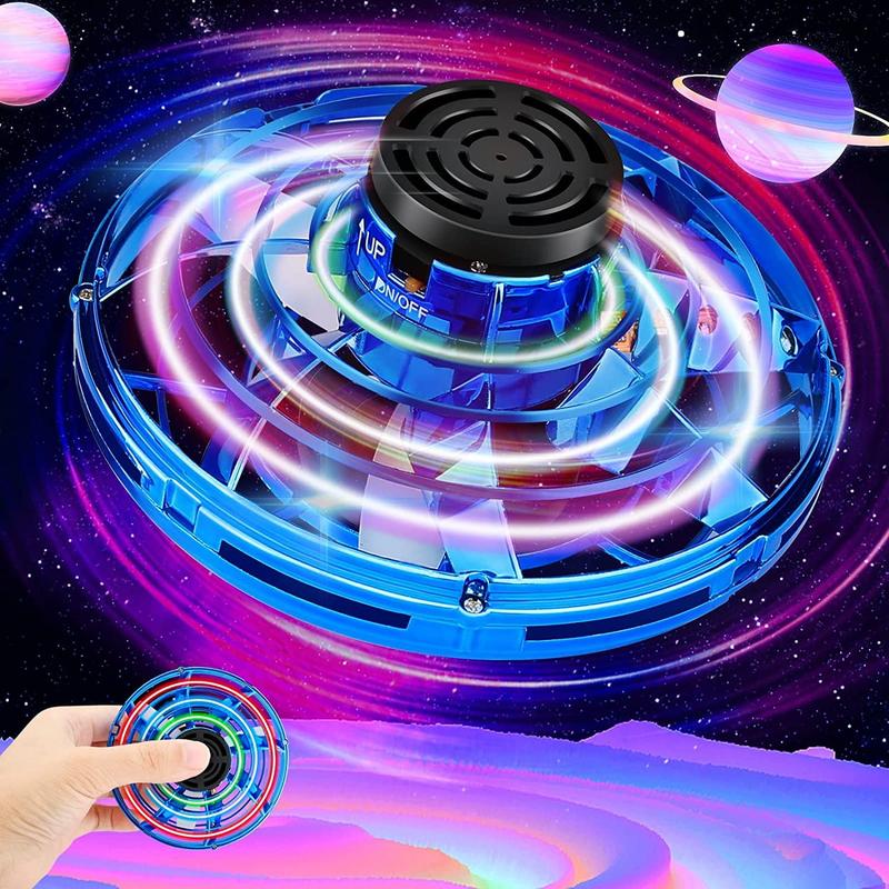 Flying Spinner Mini Drones for Kids,Flying Orb Ball Hand Controlled - UFO Magic Ball Toy for Adult and Kids (Blue)