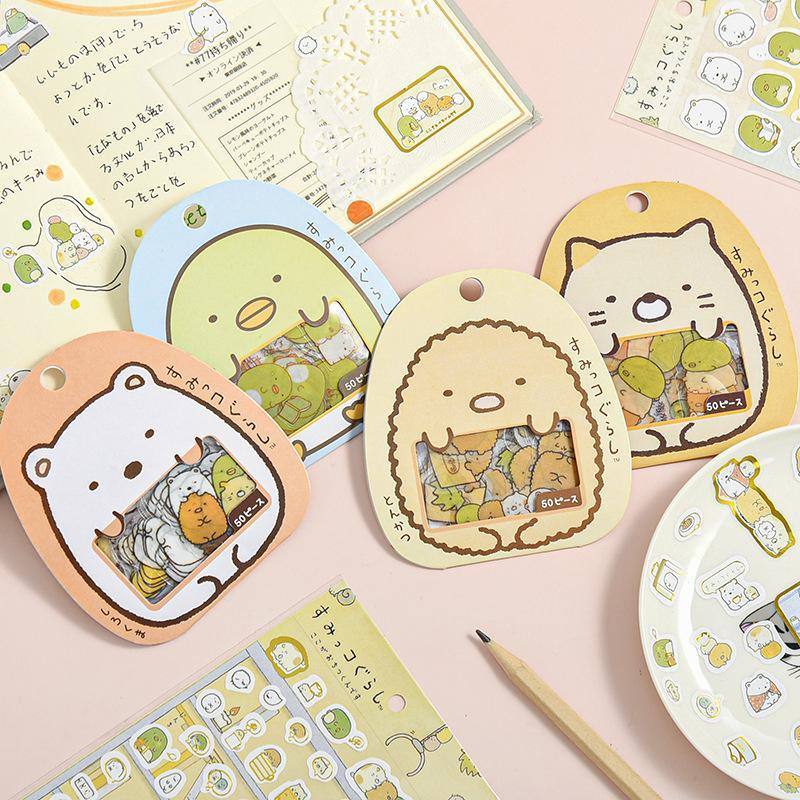 Cute Cartoon Pattern Sticker, 200pcs set Transparent PVC Sticker, Diary Notebook Decorative Scrapbook DIY Materials