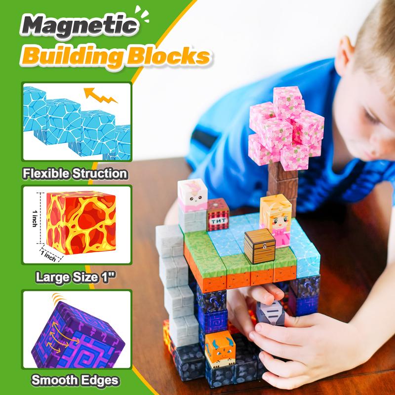 Black Friday Deal Coodoo Build Mine World Magic Portal STEM Magnetic Blocks 84 Pieces Construction Toys Building Blocks on Sale Christmas Gift