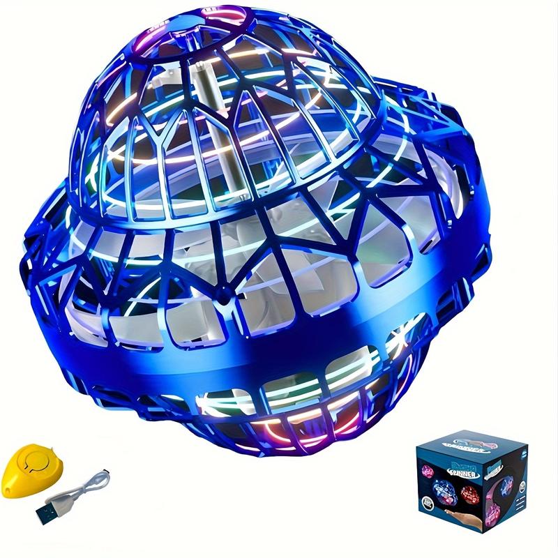 2024 Flying Ball Flying Saucer Toy, Upgraded Cosmic UFO Spaceship, Hand Operated Boomerang Hovering Ball, LED Lights Flying Spinning Mini Drone, Fantastic Cool Toys Christmas Gift For Boys and Girls flying  ball