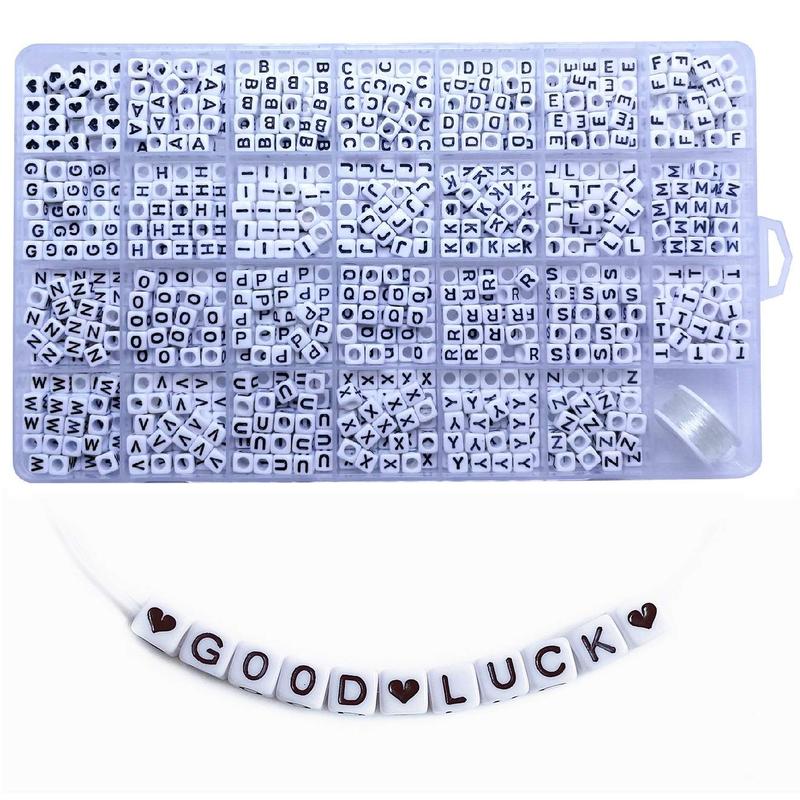 810pcs Set Acrylic Alphabet Bead, DIY Jewelry Making Supplies For Bracelet Necklace Keychain