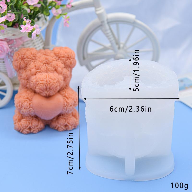 Bear Shaped Silicone Candle Mold, DIY Candle Making Mold, Candle Making Tool for Home Decor