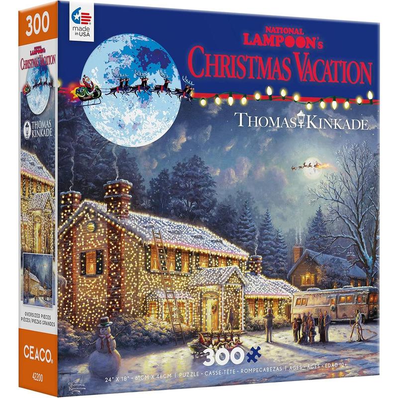 Thomas Kinkade - Holiday Movies - National Lampoons Xmas Vacation - 300 Piece Jigsaw Puzzle