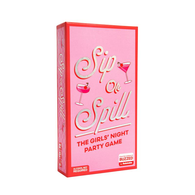 Sip or Spill   The Girl's Night Party Game, Ultimate Bachelorette Party Games, Bachelorette Party Favors by Relatable