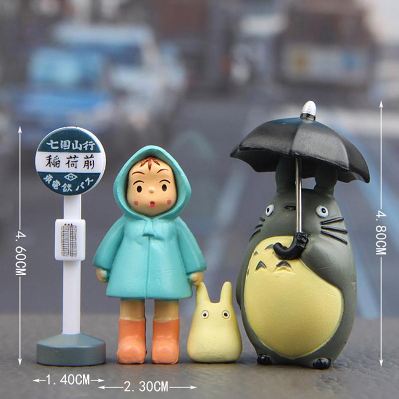 4pcs lot 3-5cm Anime My Neighbor Totoro Action Figure Toy Hayao Miyazaki  Gift