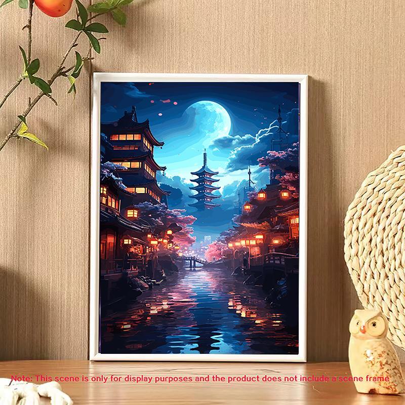 Scenery Pattern DIY Diamond Arts Colorful Painting Kit without Frame, 1 Set 5D Diamond Arts Colorful Painting Kit, DIY Wall Art Decor for Home