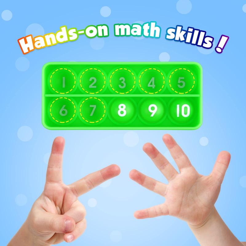 Aizweb Ten-Frame Math Manipulative for Elementary,Counting Number Math Games, Montessori Educational Toy for  Classroom Homeschool Supplies