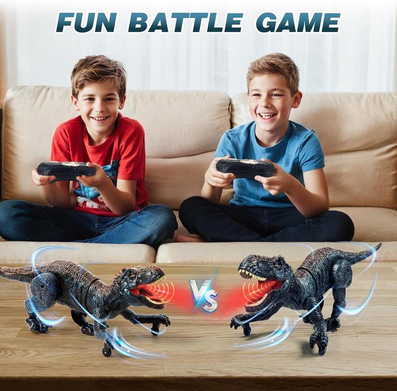 Remote Control Dinosaur Toys for Kids 3-5 4-7 8-12 Year Old, Electronic RC Robot Dinosaur with Spray & Light & Roar, Realistic Walking T-Rex Toys Birthday Gifts for Boys Girls