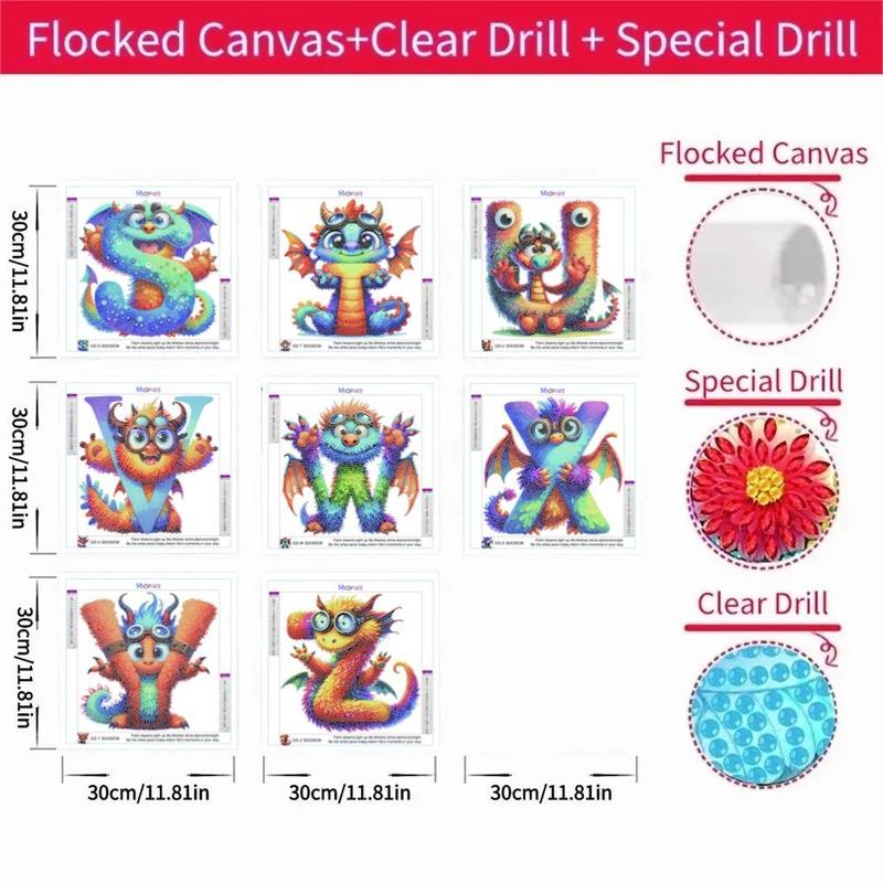 DIY Diamond Arts Colorful Painting Kit, Flocked Canvas, DIY Decorative Art Picture for Beginner, Wall Art Decor for Home Living Room Bedroom, Christmas Gift