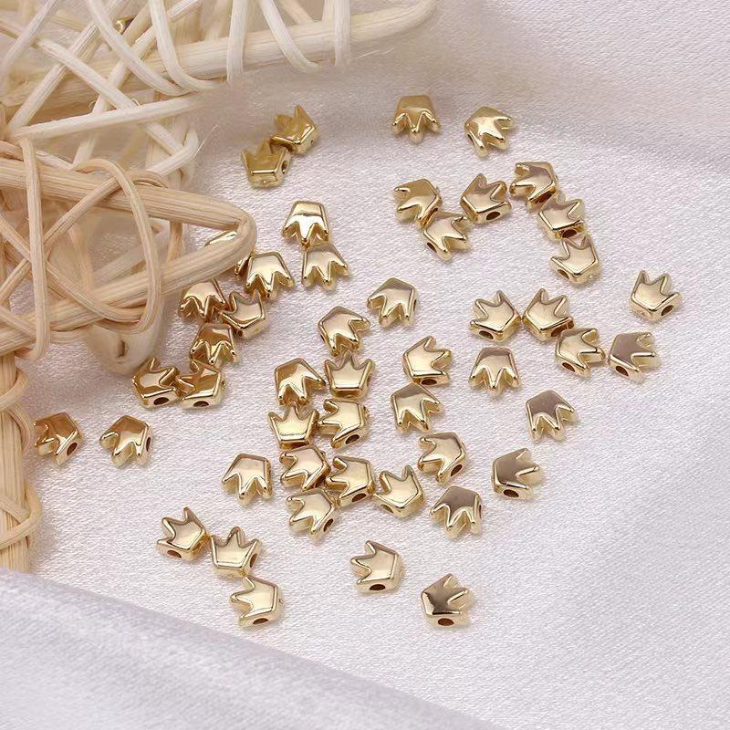 Crown Shaped Bead, DIY Loose Plastic Bead, Mini Cute Spacer Bead for Diy Bracelets, Necklaces, Jewelry Making