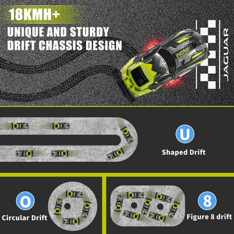 1:16 Drift RC Car - 4WD Remote Control Car with Cool LED Lights and High-Performance Drift Tires