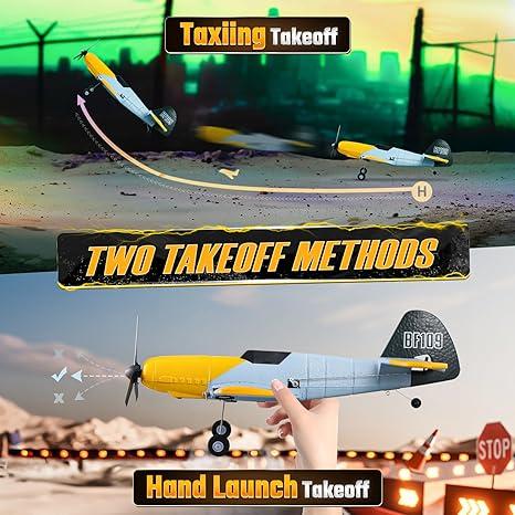 BEZGAR Remote Control Airplane Glider Toy, 2.4Ghz Fixed Wing Aircraft Toy, Outdoor Toy for Adults & Teens, Perfect Birthday & Festival Gift for Ages 8+