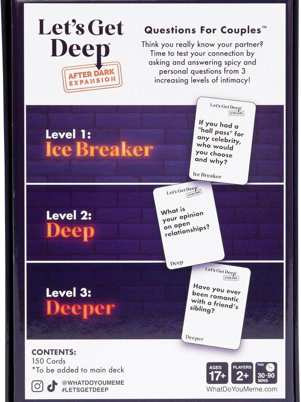 Let's Get Deep - Questions for Couples Intimate Date Night Card Game