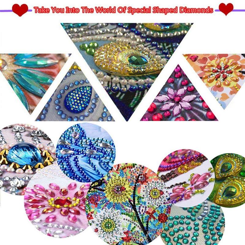 Peacock Pattern DIY Diamond Arts Colorful Painting Kit without Frame, DIY 5D Diamond Arts Colorful Painting for Home Wall Decor