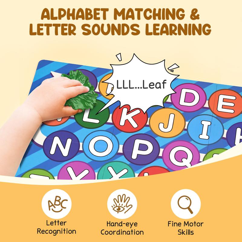 JoyCat Alphabet Mystery Box, Letters Sorting Matching Game Activities Letter Sounds Fine Motor Learning Toys for Preschool Classroom