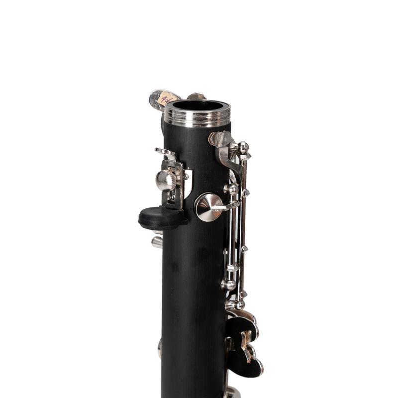 17 Keys Flat B Black Clarinet with Two Mouthpieces Connector for Beginner Student