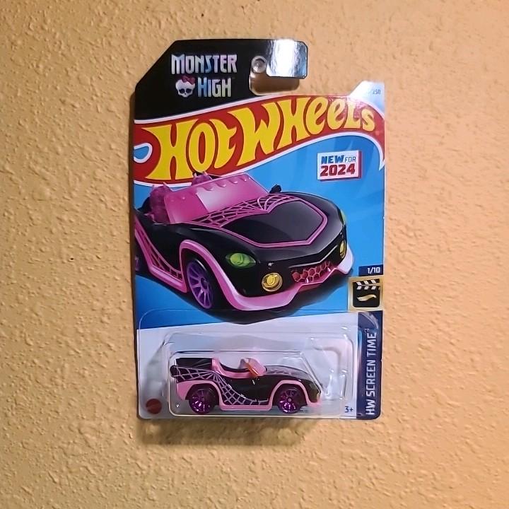 2024 Hot Wheels HW Screen Time 1 10 Black Pink Monster High Ghoul Mobile