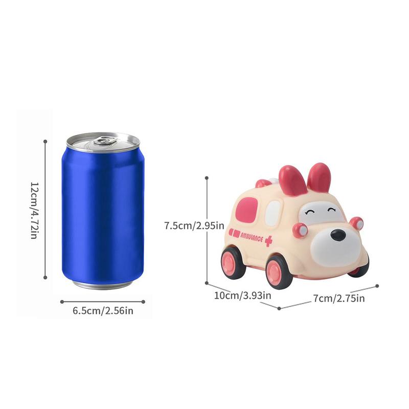 Cartoon Car Design Teenager Toy, Soft and Sturdy Pull Back Car Toy, Perfect Toy Cars, Promotes Fine Motor Skills and Hand-eye Coordination