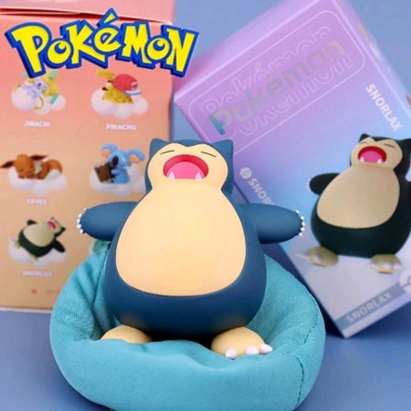 Sleeping Pokemon Vinyl Figure Pikachu Snorlax Eevee With Box