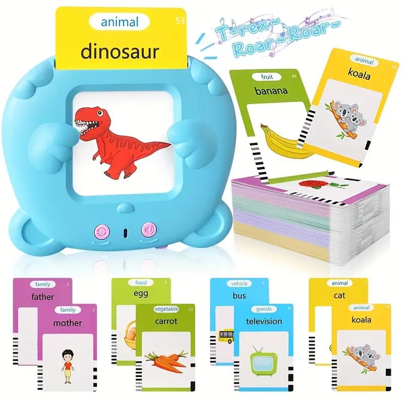 Aiqriwv Talking Flash Cards, Speaking Card Early Education Learning Toy, Children's Education Toy, Language Learning Speaking Toy, Language Therapy Toy, Children's Boy And Girl Christmas Birthday Word Reader Gift