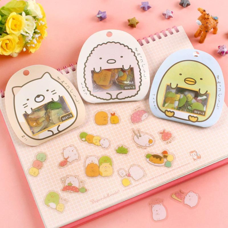 Cute Cartoon Pattern Sticker, 200pcs set Transparent PVC Sticker, Diary Notebook Decorative Scrapbook DIY Materials