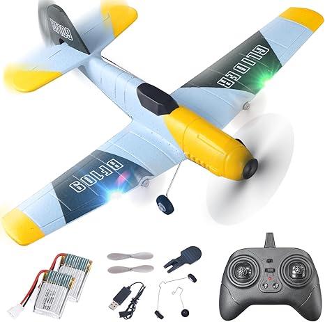 BEZGAR Remote Control Airplane Glider Toy, 2.4Ghz Fixed Wing Aircraft Toy, Outdoor Toy for Adults & Teens, Perfect Birthday & Festival Gift for Ages 8+